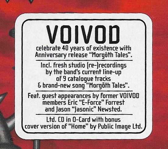 Voïvod – Morgöth Tales (Sealed)
